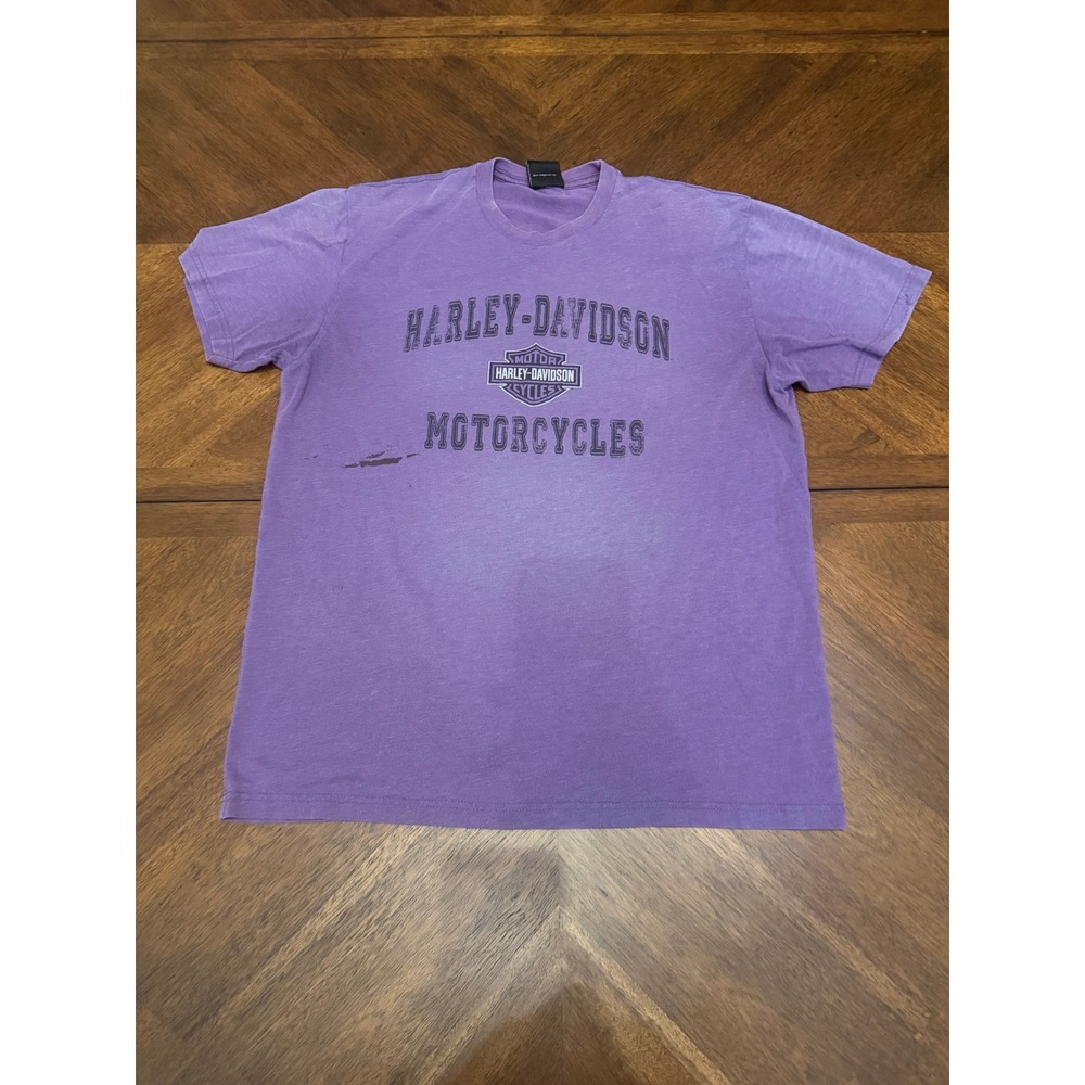 Harley-Davidson Mile High Denver Colorado Eagle Graphic T-Shirt Purple Mens L
